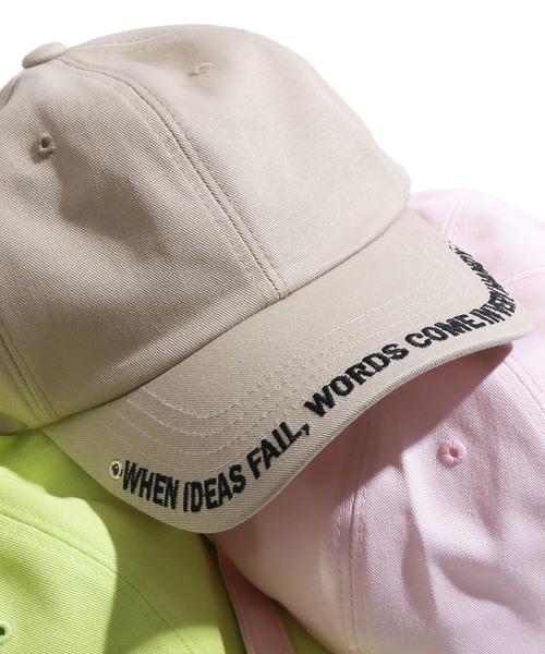 WEGO（ウィゴー）の「WEGO/バイザーロゴキャップ（キャップ・レディース・ホワイト/ブラック系その他/ブラック/レッド/パープル/ベージュ/ライトピンク/ライム・FREE）」の4枚目の写真