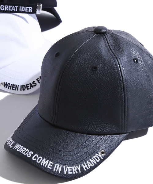 WEGO（ウィゴー）の「WEGO/バイザーロゴキャップ（キャップ・レディース・ホワイト/ブラック系その他/ブラック/レッド/パープル/ベージュ/ライトピンク/ライム・FREE）」の3枚目の写真