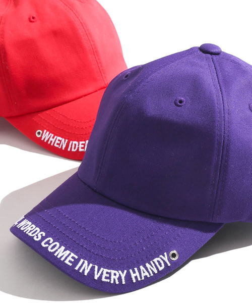 WEGO（ウィゴー）の「WEGO/バイザーロゴキャップ（キャップ・レディース・ホワイト/ブラック系その他/ブラック/レッド/パープル/ベージュ/ライトピンク/ライム・FREE）」の6枚目の写真