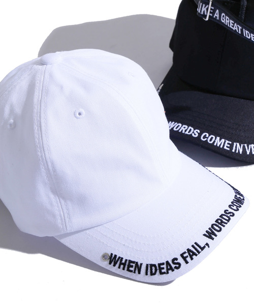 WEGO（ウィゴー）の「WEGO/バイザーロゴキャップ（キャップ・レディース・ホワイト/ブラック系その他/ブラック/レッド/パープル/ベージュ/ライトピンク/ライム・FREE）」の2枚目の写真