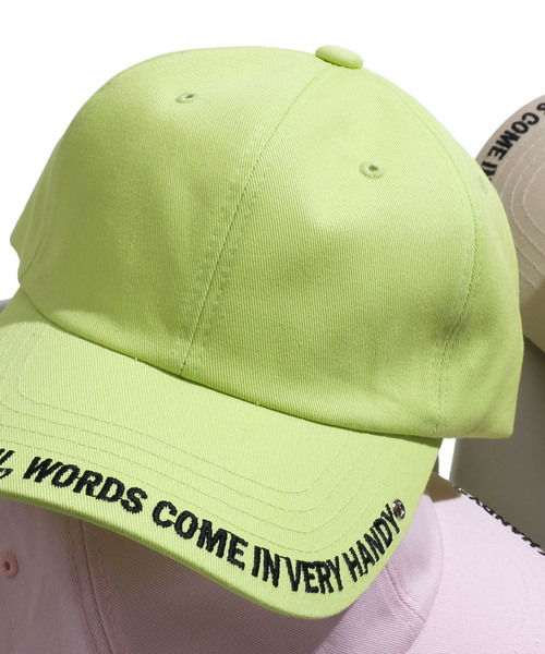 WEGO（ウィゴー）の「WEGO/バイザーロゴキャップ（キャップ・レディース・ホワイト/ブラック系その他/ブラック/レッド/パープル/ベージュ/ライトピンク/ライム・FREE）」の5枚目の写真