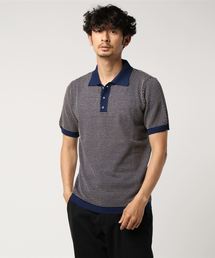 【TOUCH BACK】 Italy made　ジャガードニット　ポロ