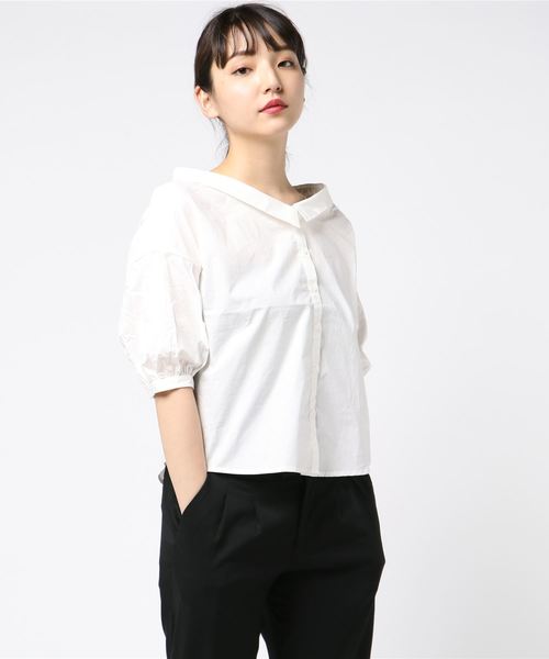GeeRA（ジーラ）の「シャツカラー２ＷＡＹブラウス（シャツ/ブラウス・レディース・オフホワイト/その他・MEDIUM/LARGE/X-LARGE）」の8枚目の写真