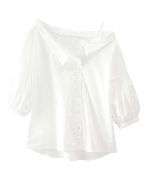 GeeRA（ジーラ）の「シャツカラー２ＷＡＹブラウス（シャツ/ブラウス・レディース・オフホワイト/その他・MEDIUM/LARGE/X-LARGE）」の12枚目の写真