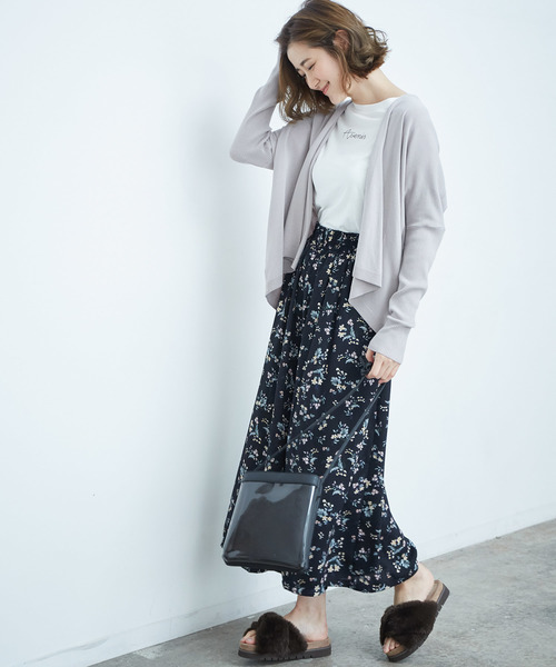 ROPE' PICNIC（ロペピクニック）の「花柄ワイドパンツ（その他パンツ・レディース・ブラック系その他/ブルー系その他・FREE）」の12枚目の写真