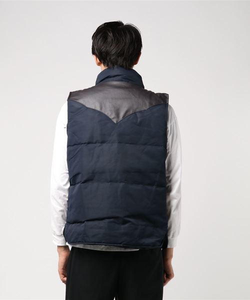 Denime(ドゥニーム)の「クラシックテイスト中綿切り替えベスト(ベスト・メンズ・ブラック/ネイビー/カーキ・MEDIUM/LARGE/X-LARGE)」の5枚目の写真