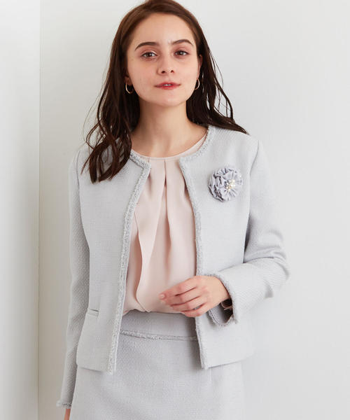 グリーンレーベルリラクシング ノーカラー スーツ レディース green label relaxing（グリーンレーベルリラクシング）の