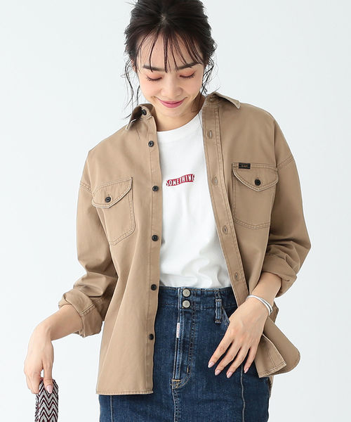 B:MING by BEAMS（ビーミングバイビームス）の「Lee × B:MING by BEAMS / 別注 ルーズフィット シャツ 19SS（シャツ/ブラウス・レディース・ベージュ/ネイビー/インディゴブルー・SMALL/MEDIUM）」の6枚目の写真