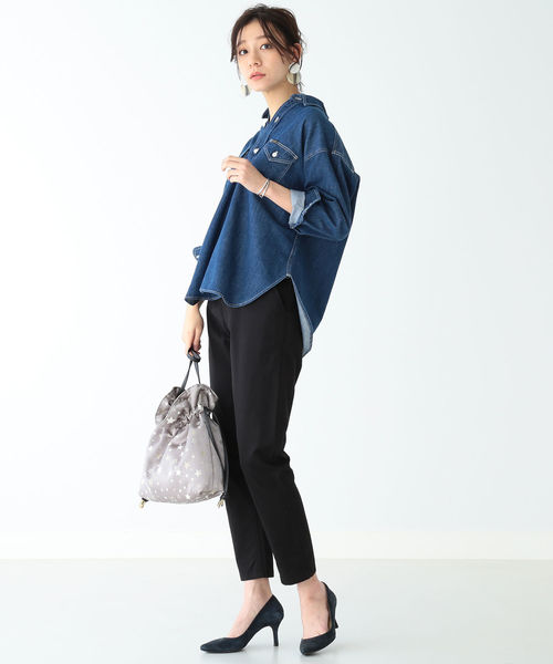 B:MING by BEAMS（ビーミングバイビームス）の「Lee × B:MING by BEAMS / 別注 ルーズフィット シャツ 19SS（シャツ/ブラウス・レディース・ベージュ/ネイビー/インディゴブルー・SMALL/MEDIUM）」の12枚目の写真