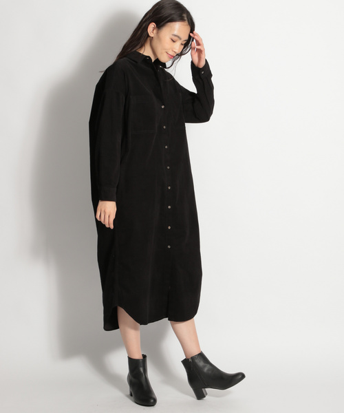 コーデュロイダブルポケットシャツワンピース ワンピース And ニコアンド のファッション ワンピース Niko Niko ワンピース セール