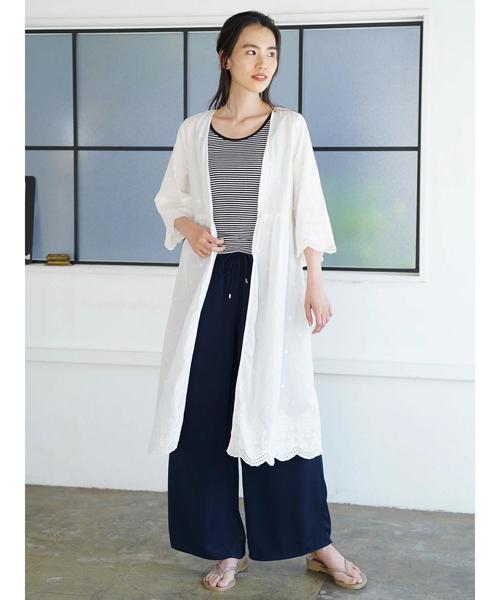 AMERICAN HOLIC(アメリカンホリック)の「ドロストとろみギャザーワイドパンツ*(その他パンツ・レディース・ブラック/ネイビー/モカ/ベージュ系その他/ストライプ/ドット/その他14・M/L)」の17枚目の写真