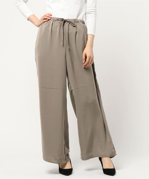 AMERICAN HOLIC(アメリカンホリック)の「ドロストとろみギャザーワイドパンツ*(その他パンツ・レディース・ブラック/ネイビー/モカ/ベージュ系その他/ストライプ/ドット/その他14・M/L)」の12枚目の写真