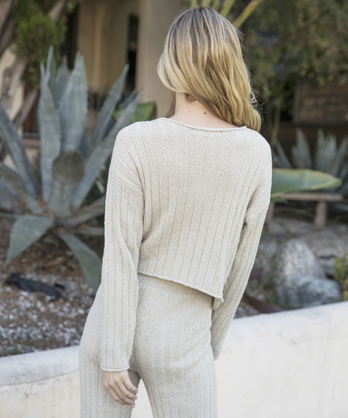 ALEXIA STAM(アリシアスタン)の「Wide Rib Knit Twist Top/リブニットツイストトップ(Tシャツ/カットソー・レディース・ブラック/モカ/ベージュ系その他・FREE)」の12枚目の写真