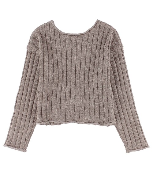 ALEXIA STAM(アリシアスタン)の「Wide Rib Knit Twist Top/リブニットツイストトップ(Tシャツ/カットソー・レディース・ブラック/モカ/ベージュ系その他・FREE)」の13枚目の写真