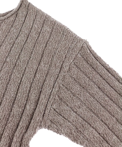 ALEXIA STAM(アリシアスタン)の「Wide Rib Knit Twist Top/リブニットツイストトップ(Tシャツ/カットソー・レディース・ブラック/モカ/ベージュ系その他・FREE)」の9枚目の写真