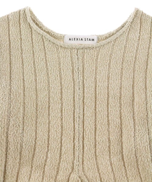 ALEXIA STAM(アリシアスタン)の「Wide Rib Knit Twist Top/リブニットツイストトップ(Tシャツ/カットソー・レディース・ブラック/モカ/ベージュ系その他・FREE)」の21枚目の写真