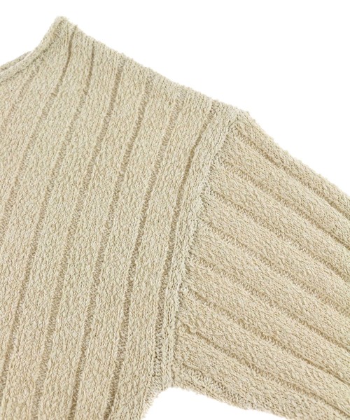 ALEXIA STAM(アリシアスタン)の「Wide Rib Knit Twist Top/リブニットツイストトップ(Tシャツ/カットソー・レディース・ブラック/モカ/ベージュ系その他・FREE)」の6枚目の写真
