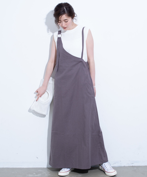 Aunt Marie's（アントマリーズ）の「AUNT MARIE'S リネンワンショルワンピース（ワンピース・レディース・ブラック/ベージュ/ブラウン・FREE）」の4枚目の写真