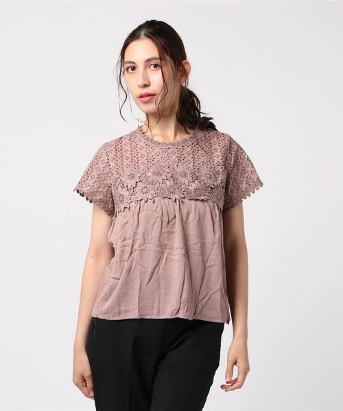 flower（フラワー）の「ガーデンブラウス2（シャツ/ブラウス・レディース・ホワイト/ブラック/ベージュ/ブルー・FREE）」の7枚目の写真