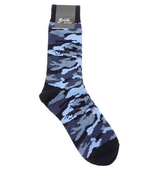 BRILLA per il gusto（ブリッラペルイルグースト）の「Brilla per il gusto / カモフラージュ ソックス（ソックス/靴下・メンズ・ブラック/ブルー系その他/レッド系その他/オリーブ・ONE SIZE）」の3枚目の写真