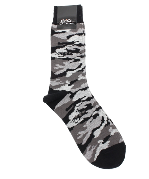 BRILLA per il gusto（ブリッラペルイルグースト）の「Brilla per il gusto / カモフラージュ ソックス（ソックス/靴下・メンズ・ブラック/ブルー系その他/レッド系その他/オリーブ・ONE SIZE）」の2枚目の写真