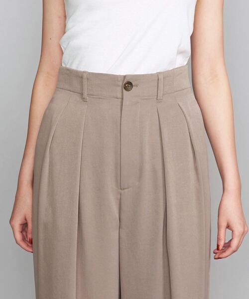 BEAUTY&YOUTH UNITED ARROWS(ビューティーアンドユースユナイテッドアローズ)の「BY ピーチスキン2タックワイドパンツ◆(その他パンツ・レディース・ダークブラウン/モカ・SMALL/LARGE/MEDIUM)」の6枚目の写真