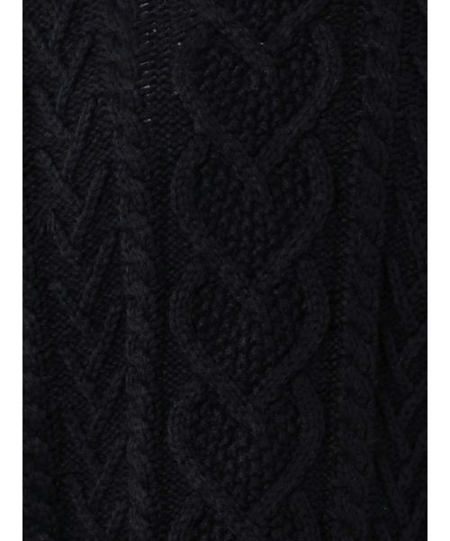 jouetie(ジュエティ)の「サイドスリットケーブルニット(ニット/セーター・レディース・その他1/ブラック/オフホワイト・MEDIUM)」の11枚目の写真