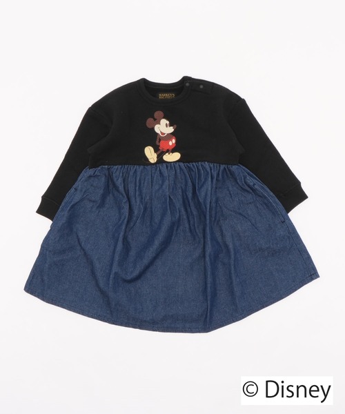 Field ビッグフィールド のファッション Big ワンピース Disney ミッキーマウス ウラケドッキングワンピース ワンピース デニム Kids Xs S M ワンピース Big