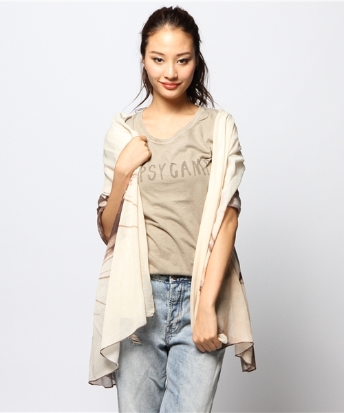 goa（ゴア）の「gypsy camp Tｼｬﾂ TeePeeｽﾄｰﾙSET（Tシャツ/カットソー・レディース・ブラウン/ベージュ/オレンジ・FREE）」の3枚目の写真