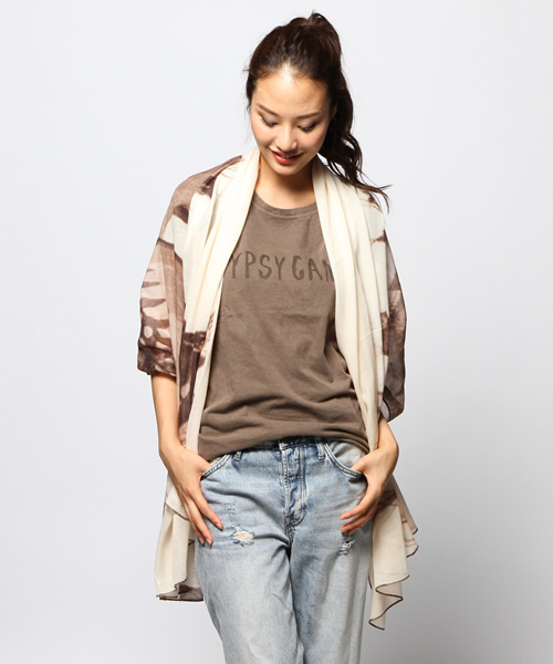 goa（ゴア）の「gypsy camp Tｼｬﾂ TeePeeｽﾄｰﾙSET（Tシャツ/カットソー・レディース・ブラウン/ベージュ/オレンジ・FREE）」の2枚目の写真