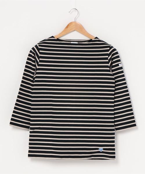 ORCIVAL（オーシバル）の「ORCIVAL / オーシバル　ボーダーボートネックカットソー 40/2 STRIPE #RC9224 ボートネックTシャツ（Tシャツ/カットソー・レディース・ライトグレー/ブラック/ネイビー/ブルー/ロイヤルブルー/グレイッシュベージュ/ブラウン/チャコールグレー/スカイブルー/ホワイト系その他・1/2）」の20枚目の写真