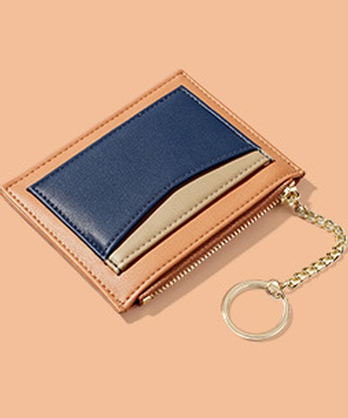 DAY CLOSET（デイ クローゼット）の「レディース コイン収納付きマルチカラーカードケース（カードケース・レディース・ネイビー/ブラウン/ピンク/キャメル・ONE SIZE）」の3枚目の写真