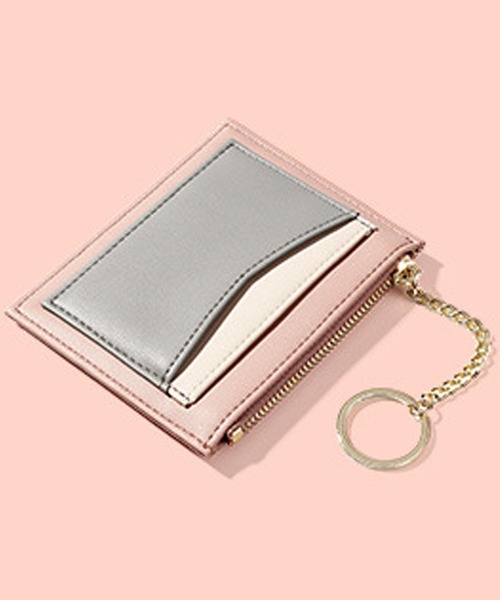 DAY CLOSET（デイ クローゼット）の「レディース コイン収納付きマルチカラーカードケース（カードケース・レディース・ネイビー/ブラウン/ピンク/キャメル・ONE SIZE）」の4枚目の写真