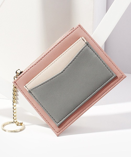 DAY CLOSET（デイ クローゼット）の「レディース コイン収納付きマルチカラーカードケース（カードケース・レディース・ネイビー/ブラウン/ピンク/キャメル・ONE SIZE）」の5枚目の写真