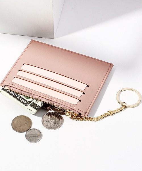 DAY CLOSET（デイ クローゼット）の「レディース コイン収納付きマルチカラーカードケース（カードケース・レディース・ネイビー/ブラウン/ピンク/キャメル・ONE SIZE）」の6枚目の写真