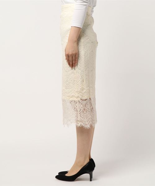 【spic&span】ミモレ丈レーススカート spick＆span 総レーススカート ミモレ丈 - メルカリ