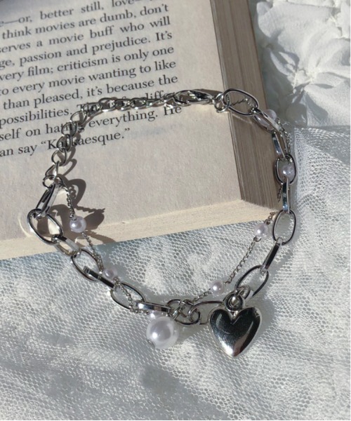 apres jour（アプレジュール）の「【apres jour×ARIAZ】ハートチェーンブレスレット（ブレスレット・レディース・シルバー/ゴールド・FREE）」の3枚目の写真