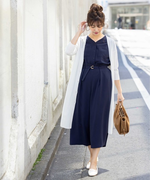 12Twelve Agenda(トゥエルブ アジェンダ)の「SUハイストレッチカルゼワッシャー両ポケブラウス(シャツ/ブラウス・レディース・ブラウン/グレイッシュベージュ/ネイビー・M)」の6枚目の写真