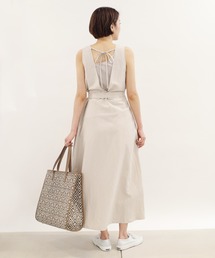 DouDou | バックオープン麻混ワンピース(ワンピース)