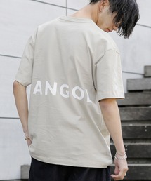 【KANGOL×A.S.M コラボ】 USAコットン ／ オーバーサイズ ロゴ 刺繍 バックプリント Tシャツ KANGOL