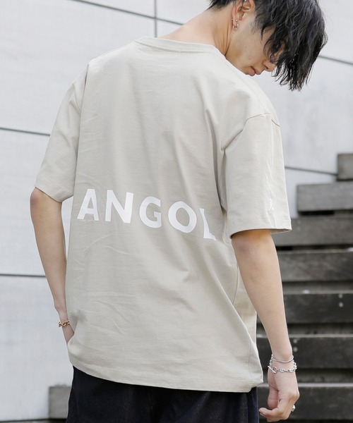 KANGOL(カンゴール)の「【KANGOL×A.S.M コラボ】 USAコットン / オーバーサイズ ロゴ 刺繍 バックプリント Tシャツ KANGOL(Tシャツ/カットソー・メンズ・グレー/ブラック系その他/ブラック/ベージュ/ホワイト/グレイッシュベージュ/スモークピンク/ブルーグレー/ベージュ系その他/ブラック×ブラック/ホワイト×ブラック/ブラック×ホワイト/ベージュ系・48/50/52)」の11枚目の写真