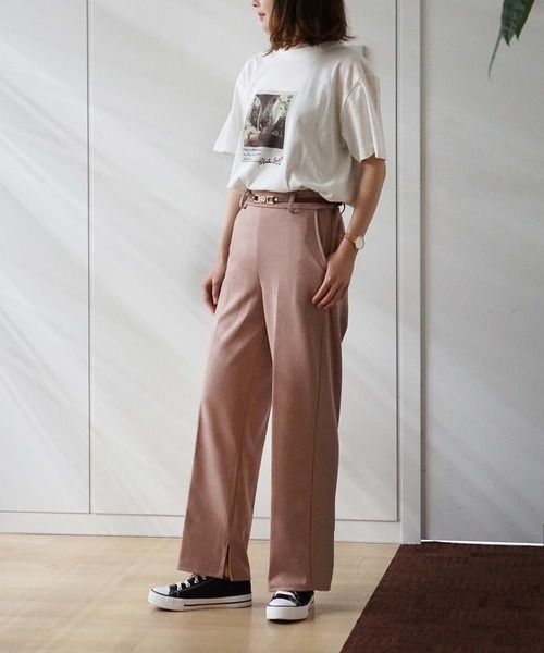 GeeRA(ジーラ)の「センタープレスカラーパンツ(その他パンツ・レディース・ピンク/ブルー/グリーン・X-LARGE/MEDIUM/LARGE)」の4枚目の写真