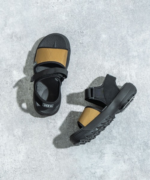 MEI(メイ)の「MEI/メイ Xpac SANDAL / ベルクロスポーツサンダル ロゴスポサン(サンダル・メンズ・ブラック/キャメル・M/L/S)」の4枚目の写真