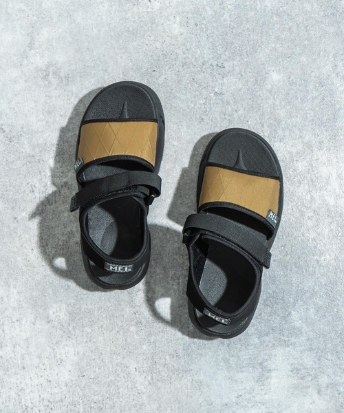 MEI(メイ)の「MEI/メイ Xpac SANDAL / ベルクロスポーツサンダル ロゴスポサン(サンダル・メンズ・ブラック/キャメル・M/L/S)」の6枚目の写真