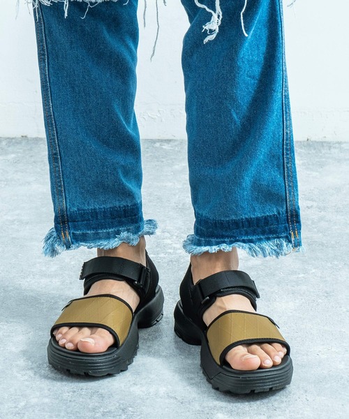 MEI(メイ)の「MEI/メイ Xpac SANDAL / ベルクロスポーツサンダル ロゴスポサン(サンダル・メンズ・ブラック/キャメル・M/L/S)」の10枚目の写真