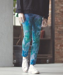 GLIMCLAP | mp7766-Marble dye Stretch denim Pants スキニーデニムパンツ(デニムパンツ)