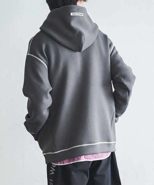 VISION STREET WEAR（ヴィジョンストリートウェア）の「【VISION】 テックダンボール 配色ステッチプルオーバーパーカー（パーカー・メンズ・チャコールグレー/パープル/ブラウン/グリーン/アイボリー・MEDIUM/LARGE/X-LARGE）」の12枚目の写真