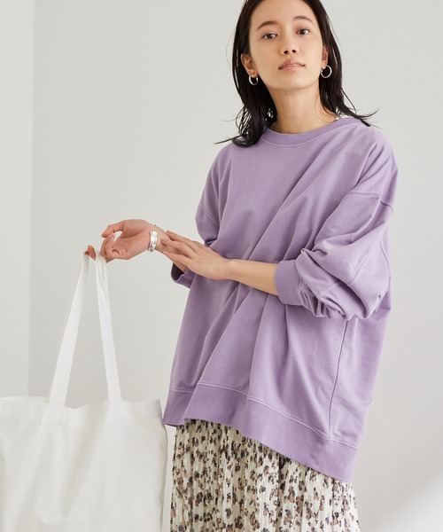 ADAM ET ROPE'（アダムエロペ）の「FRUIT OF THE LOOM スウェット（Tシャツ/カットソー・レディース・チャコールグレー/ミント/ラベンダー・FREE）」の3枚目の写真