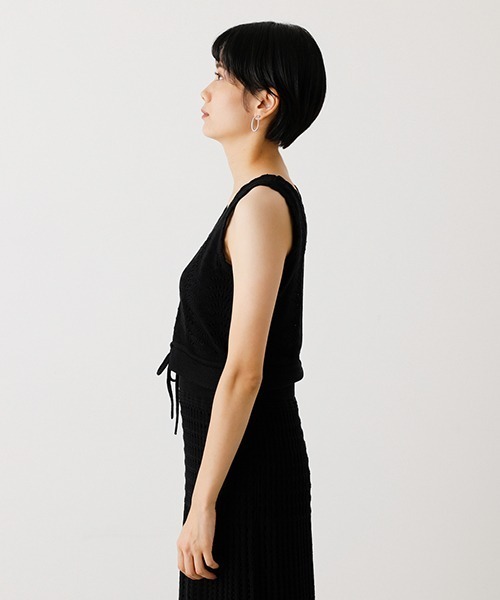 AZUL by moussy（アズールバイマウジー）の「CROCHET BUSTIER/クロシェットビジター（タンクトップ・レディース・ダークブラウン/ブラック・SMALL/MEDIUM）」の15枚目の写真