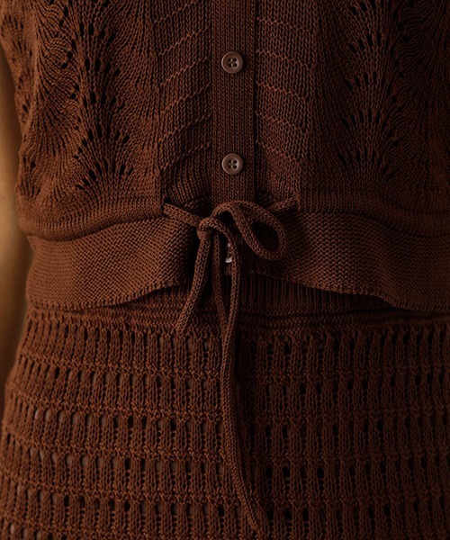 AZUL by moussy（アズールバイマウジー）の「CROCHET BUSTIER/クロシェットビジター（タンクトップ・レディース・ダークブラウン/ブラック・SMALL/MEDIUM）」の18枚目の写真